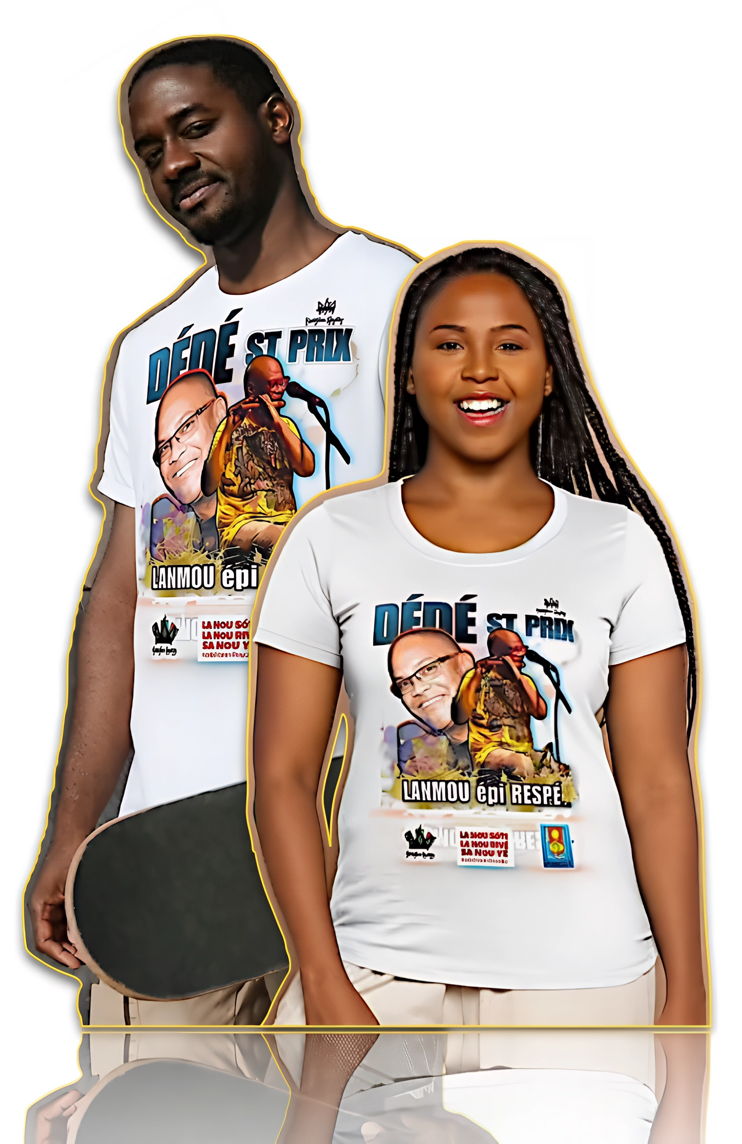 T-Shirt KYRCOLLECTOR - Dédé Saint Prix | Édition "Lanmou épi Respé"